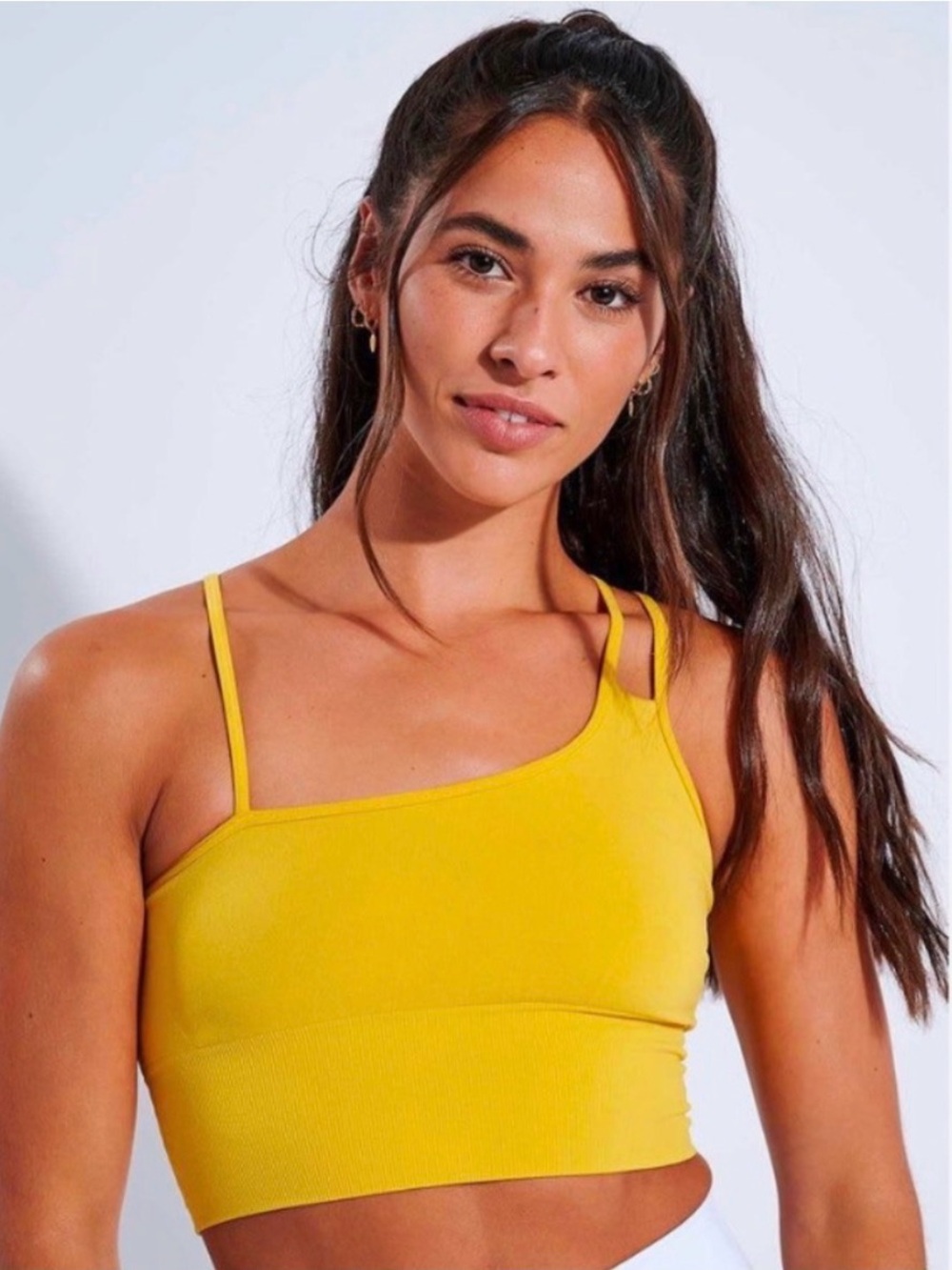 Alo Yoga Offset Sulphur Bra Small Mustard Yellow Yoga Pilates